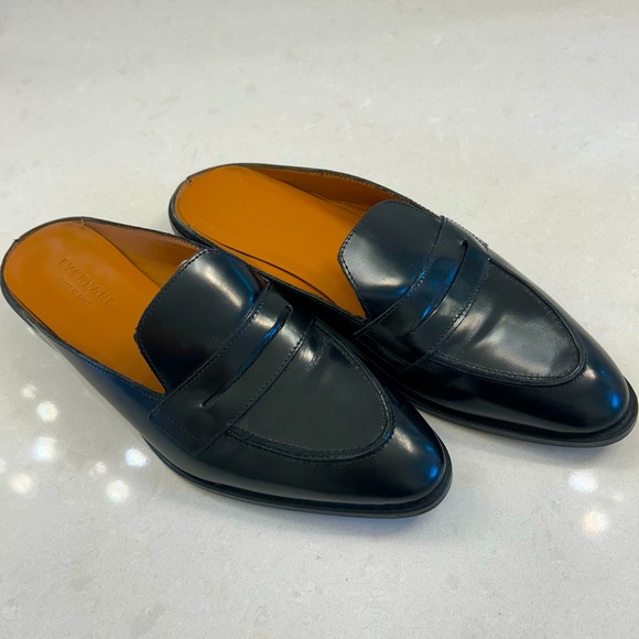 Everlane Shoes - Everlane Loafer Slip On Mules Black Leather Size 8 1/2